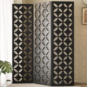 Wooden Partition Screen – Room Divider - Black